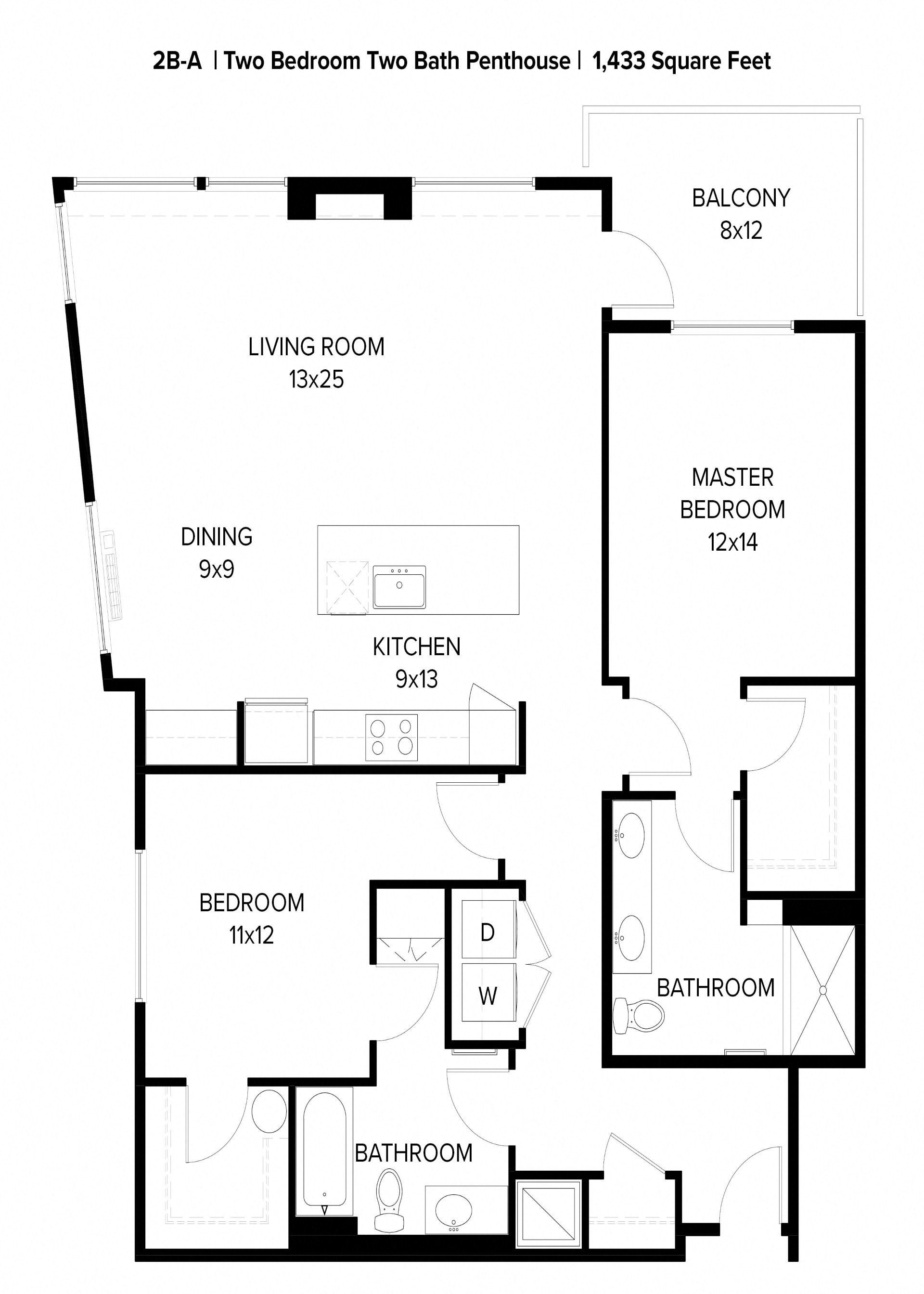 Harbor Sky 2x2 L Floor Plan
